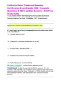 California Water Treatment Operator Certification Exam Bundle 2026 &vert; Complete Questions & 100&percnt; Verified Answers &vert; Full Prep Study Guide