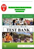 Test Bank for The Human Body in Health & Disease&comma; 8th Edition by Kevin T&period; Patton &ndash; All Chapters 1-25 &lpar;Verified&rpar;