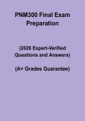 PNM300 Final Exam Prep 2026 &vert; Practice Questions & Study Guide PDF