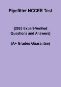 Pipefitter NCCER Test 2026 &vert; Trade Certification Practice Questions & Study Guide PDF