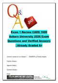 CADS 1600  EXAM COMPLETE PACKAGE DEAL