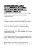 MSN 671 CERTIFICATION EVALUATION BUNDLE 2026 QUESTIONS AND ACCURATE ANSWERS GRADE A&plus;