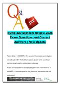 NURS 220 &ndash; Midterm Review 150 Questions & Answers &lpar;Patient Safety&comma; ADPIE&comma; Relational Inquiry&comma; Nutrition&rpar; 2026