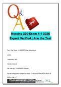 NURS 220  EXAM COMPLETE PACKAGE DEAL