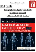 Test Bank for Radiographic Pathology for Technologists 8th Edition Kowalczyk &sol; All Chapters 1-12 &sol; Full Complete ISBN&colon;9780323791304