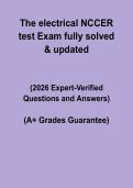 Electrical NCCER Test 2026 &vert; Fully Solved Practice Questions & Study Guide PDF