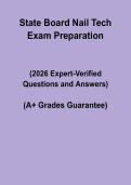 State Board Nail Tech Exam Prep 2026 &vert; Practice Questions & Study Guide PDF