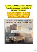 Advanced Financial Accounting 13th Edition&semi; Complete Chapters 1&ndash;20 Test Bank &ndash; Instructor Test Bank Companion &semi; Complete Assessment and Practice Question Bank for Confident Exam Success