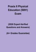Praxis II Physical Education 5091 Exam 2026 &vert; Teacher Practice Questions & Study Guide PDF