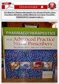 TEST BANK for Pharmacotherapeutics for Advanced Practice Nurse Prescribers 4th Edition by Teri Moser Woo &lpar;2026 Update&rpar; &vert; ISBN 9780803638273 &vert; All Chapters Q&A with Rationales &vert; Complete NP Prescribing Guide A&plus;