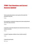 TFM01 Test Questions and Correct Answers&vert; Updated