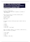 ASQ - CQIA &lpar;Certified Quality Improvement Associate&rpar; Questions and Answers Updated 2026