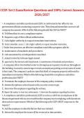 CCEP&colon; Set 2 Exam Review &ndash; Certified Compliance and Ethics Professional &ndash; 2026&sol;2027 &vert; Questions with 100&percnt; correct answers