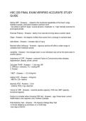 HSC 220 FINAL EXAM VERIFIED ACCURATE STUDY GUIDE
