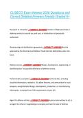 CUSECO Exam Newest 2026 Questions and  Correct Detailed Answers Already Graded A&plus; 