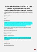 IAEM CEM&sol;AEM PRACTICE EXAM ACTUAL EXAM  Complete Verified Questions And Correct  Detailed Answers&vert; GUARANTEED PASS Graded A&plus; 