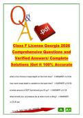 Class F License Georgia &lpar;CDL-F&rpar; 2026 &ndash; 90 Questions & Answers on Pre-Trip Inspection&comma; Air Brakes&comma; Driving Safety