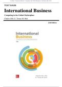 Test Bank - International Business&colon; Competing in the Global Marketplace 12th Edition &lpar;Hill&comma; 2019&rpar;&comma; Chapter 1-20 &vert; All Chapters