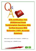 ETA Certification Test &lpar;ETA-ECI&rpar; 2026 &ndash; 140 Questions & Answers on Ohm&rsquo;s Law&comma; Circuits&comma; Electrical Principles