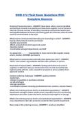 NHM 373 Final Exam Questions With Complete Answers