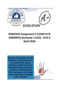 HRM2605 Assignment 2 &lpar;COMPLETE ANSWERS&rpar; Semester 1 2026 - DUE 9 April 2026&semi; 100&percnt; trusted &comma;comprehensive and complete reliable solution with clear explanation&period;