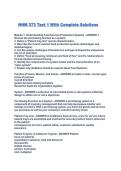 NHM 373 Test 1 With Complete Solutions