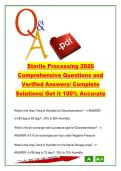 Sterile Processing Exam Prep 2026 &lpar;SPD-101&rpar; &ndash; 350 Questions & Answers on Decontamination&comma; Sterilization&comma; Infection Control&comma; Instruments