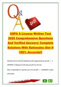 USPA A License Written Test 2026 &lpar;USPA-A&rpar; &ndash; 300 Questions & Answers on Skydiving Safety&comma; Canopy Control&comma; Emergency Procedures &ndash; United States Parachute Association