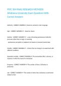 PSYC 304 FINAL RESEARCH METHODS Athabasca University Exam Questions With Correct Answers&period;
