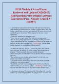 HESI Module 4 Actual Exam&vert;  Reviewed and Updated 2026&sol;2027&vert; Real Questions with Detailed Answers&vert;  Guaranteed Pass&vert;  Already Graded A&plus; &lpar;NEW&excl;&excl;&rpar;