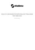 Exam Prep&colon; WGU D115 Advanced Pathophysiology Final Exam Test Bank &lpar;2025 Edition&rpar;