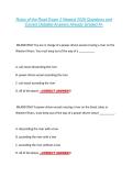 Rules of the Road Exam 2 Newest 2026 Questions and  Correct Detailed Answers Already Graded A&plus; 