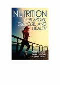 Test bank for Nutrition for Sport&comma; Exercise&comma; and Health First Edition with test questions and answers guide A&plus;