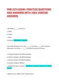 PNB 2274 EXAM I PRACTICE QUESTIONS AND ANSWERS WITH 100&percnt; VERIFIED ANSWERS