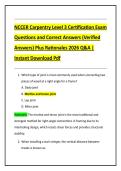 NCCER Carpentry Level 3 Certification Exam  Questions and Correct Answers &lpar;Verified  Answers&rpar; Plus Rationales 2026 Q&A &vert;  Instant Download Pdf