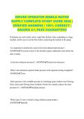 DRIVER OPERATOR MOBILE WATER SUPPLY COMPLETE STUDY GUIDE 2026 &vert; VERIFIED ANSWERS &vert; 100&percnt; CORRECT &vert; GRADED A&plus;&vert; PASS GUARANTEED