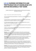 Nursing Informatics and the Foundation of Knowledge &lpar;NR 599&rpar; &ndash; Chamberlain University &ndash; 4th Edition McGonigle &ndash; Comprehensive Test Bank Questions and Answers
