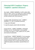 Mastering LIHTC Compliance - Property Compliance &ndash; questions with answers&period;