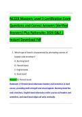 NCCER Masonry Level 3 Certification Exam  Questions and Correct Answers &lpar;Verified  Answers&rpar; Plus Rationales 2026 Q&A &vert;  Instant Download Pdf
