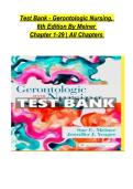 Gerontologic Nursing Test Bank &ndash; 6th Edition &lpar;Chapters 1&ndash;29 Complete&rpar;