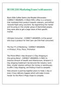 BCOR 2201 Marketing Exam 1 with answers&period;