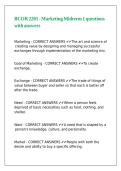 BCOR 2201 - Marketing Midterm 1 questions with answers&period;