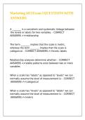 Marketing 3413 Exam 3 QUESTIONS WITH ANSWERS