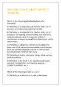 MKT 3413 - Exam 1 QUESTIONS WITH ANSWERS