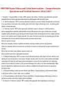 AMFTRB Exam &ndash; Ethics and Crisis Intervention &ndash; 2026&sol;2027 &vert; Comprehensive questions with verified answers