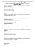 PrepIQ Arizona AZ Adult Day Care Personnel Ultimate Exam 