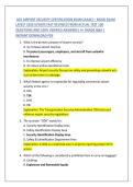 ACE AIRPORT SECURITY CERTIFICATION EXAM &lpar;AAAE&rpar; &ndash; MOCK EXAM LATEST 2026 UPDATE FAST REVIWED FROM ACTUAL TEST 100  QUESTIONS AND 100&percnt; VERIFIED ANSWERS&vert; A&plus; GRADE Q&A &vert;  INSTANT DOWNLOAD PDF