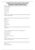 PrepIQ Arizona AZ Assisted Living Facility Manager Certified Ultimate Exam 