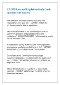 CA DPR Laws and Regulations Study Guide questions with answers&period;