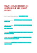 MGMT 1 FINAL UCI COMPLETE 104 QUESTIONS AND 100&percnt; CORRECT ANSWERS